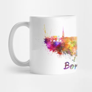 Bordeaux skyline in watercolor Mug